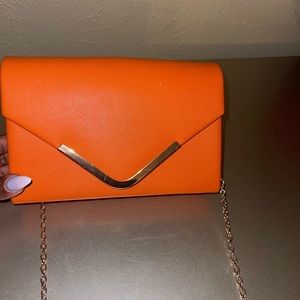 Orange Chain Purse